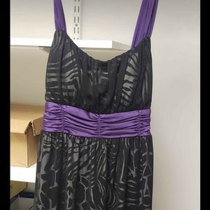Black and purple formal dress